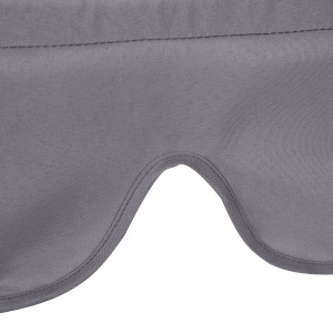 Perne pentru exterior din spuma si poliester pentru balansoar de gradina, 3 locuri cu elemente de fixare, 2 bucati da 130x45x5 cm, gri inchis - Img 9