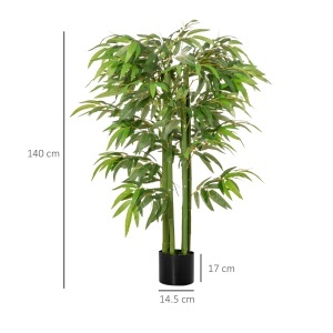 planta artificiala bambus in ghiveci, 140 cm - Img 3