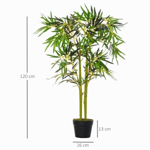Planta Artificiala de Bambus cu Ghiveci Inclus pentru Interior si Exterior 120cm - Img 3