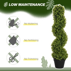 Plantă Artificială Eucalipt Spiralat cu Ghiveci Inclus Rezistent la Raze UV, Ø17,5x90 cm, Verde - Img 6