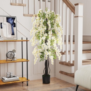 Plante Artificiale Fără Întreținere, Perfect pentru Decorarea Casei, 165 cm, Alb - Img 2