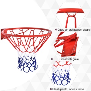 Plasa Cos de Basket cerc din metal plasa din nylon Φ46cm - Img 4