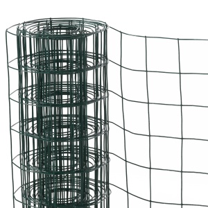 Plasa Metalica pentru Gradina Acoperita cu PVC pentru Garduri Exterioare, 500x91cm, Verde - Img 7