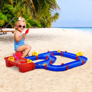 Playset pentru apa 53 Piese pentru Copii 3-6 Ani, din PP, 123x90x7cm, Albastru si Rosu - Img 2
