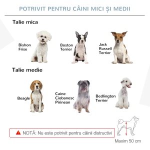 Poartă de Siguranță Pliabilă pentru Câini Talie Mică/Medie 237.5x36x80 cm Gri - Img 8