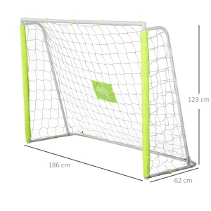 Poarta Fotbal Metalica – Alb/Galben cu Plasa Oxford - Img 3