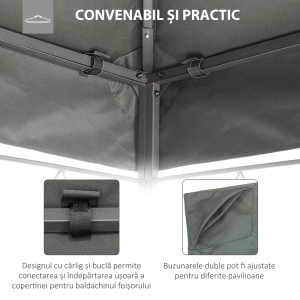 Prelata pentru Foisor 4x3 m cu 2 Niveluri, gri - Img 6