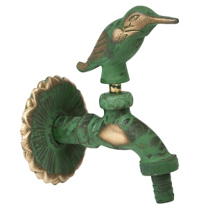 Robinet decorativ dublu serviciu si motiv Colibri, 1/2"