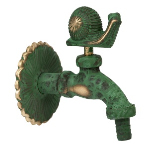 Robinet decorativ dublu serviciu si motiv Melc, 1/2"