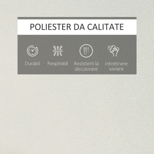 Saltea pentru Sezlong Scaun pentru Soare de Gradina, Alb,Crem,198x53x5cm - Img 7