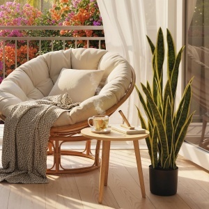 Sansevieria Artificială cu Ghiveci pentru Interior și Exterior cu 21 de Frunze Ajustabile, Ø20x90 cm - Img 8