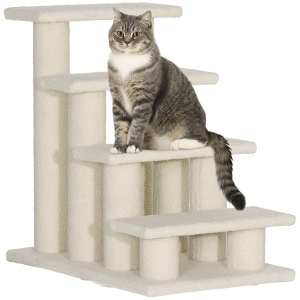 Scara Pisici 4 Etaje – Din Pal & Peluche 63,5×43×60 cm - Img 1