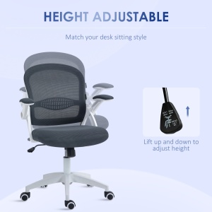 Scaun Birou Ergonomic – Gri, cu Spatar Plasa & Reglabil - Img 4