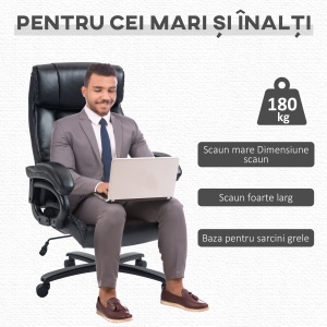 Scaun de birou cu masaj cu vibratii si incalzire, negru - Img 4