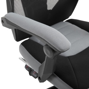 Scaun de Birou Ergonomic Reclinabil cu Suport Picioare Retractabil, Gri - Img 8