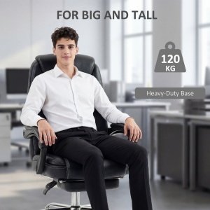 Scaun de birou rabatabil cu suport pentru picioare și capacitate de 120 kg, negru - Img 6