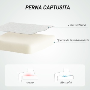 Scaun de Birou Reglabil pe Înălțime cu Tapițerie cu Nasturi Alb - Img 4