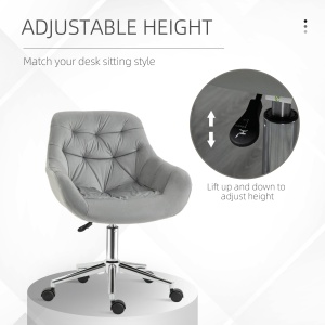 scaun ergonomic de birou, 59x58x80-90 cm, gri - Img 4