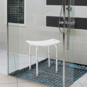 scaun pentru dus, antialunecare, 50x36x39.5-56.5cm - Img 2