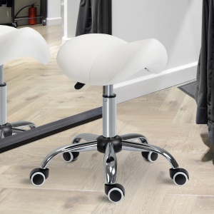 scaun pentru salon, tip sa 52×53×49-61cm, crem - Img 2