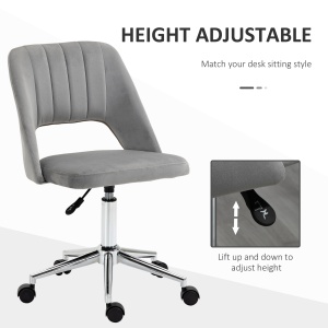 Scaun pentru Serviciu Ergonomic pentru Birou cu Inaltime Reglabila Gri - Img 4