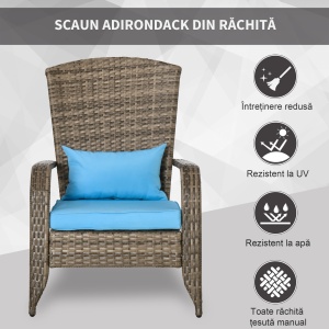 Scaun Rachita tip Adirondack pentru Gradina - Img 4