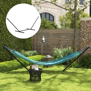 Schelet pentru Hamac Greutate Maxima 120Kg in Metal, Negru, 360x92x112cm - Img 8