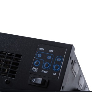 Șemineu Electric Încălzire 900-1800W Flacără 7 Culori și Telecomandă Negru - Img 9