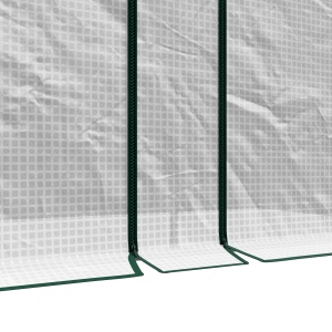 Seră de Grădină, Seră pentru Plante cu 2 Uși Batante Rulante, Acoperire PE, Anti-UV, 2x1x1,78 m, Alb - Img 9