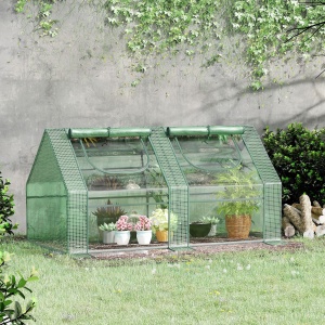 sera din otel, copertina PE 180x90x90 cm, verde - Img 2