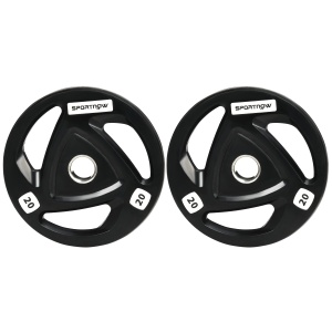 Set 2 Discuri 20kg – Otel Cauciucat, Cu Manere Ergonomice - Img 1
