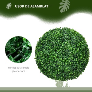 Set 2 Plante Artificiale – Boxwood Ø40 cm, Decor Verde Natural - Img 5