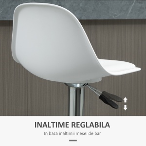 Set 2 Scaune Bar – Reglabile, Cu Spatar si Pivotante - Img 5