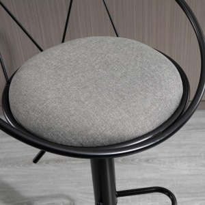 Set 2 Scaune de Bar – Pivotante, Maro, Reglabile 78–100 cm - Img 9