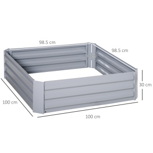 Set de 2 Paturi pentru Legume Inaltate, Gri - Img 3