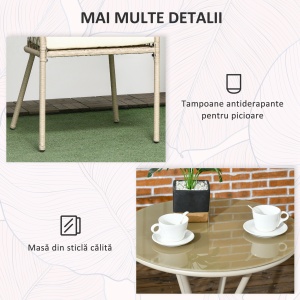 Set de Mobilier de Gradina din 3 piese din Ratan - Img 7