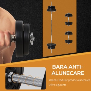 Set Haltere – 2 Manere & 14 Discuri pentru Antrenament - Img 5