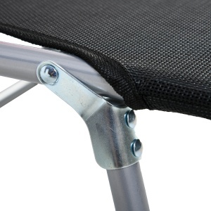 Șezlong Pliabil cu Spătar Reglabil pe 5 Niveluri și Pernă, Șezlong de Grădină cu Material Texteline, pentru Plajă Piscină Grădină, 182x56x28 cm, Negru - Img 9