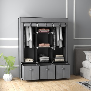 sifonier Pliabil Textil – Cu Rafturi & Sertare, Ideal pentru Spatii Mici - Img 2