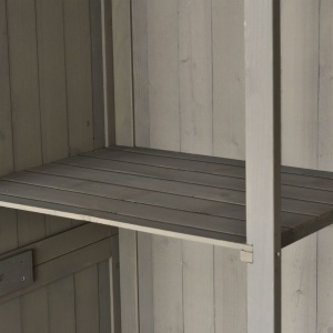 Sopron Lemn 127,5×50×164 cm – Casuta Gradina cu Polite si Usi Duble - Img 9