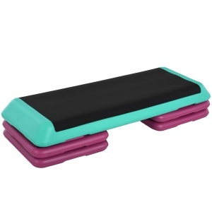 Stepper pentru Aerobic Antiderapant și Reglabil pe 3 Niveluri Multicolor