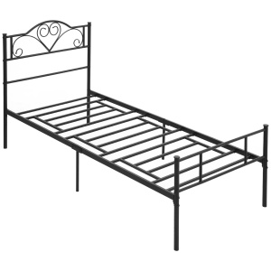 Structura Pat 1 Persoana – Otel 90×200 cm cu Tablie