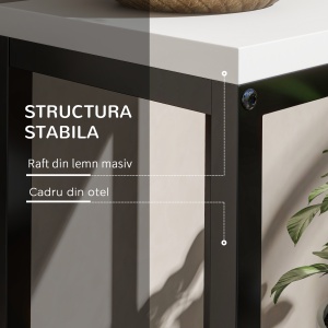Suport de Flori pe 4 Niveluri, Raft de Colt pentru Plante, Suport pentru Ghivece, 34x34x70 cm, Negru - Img 5