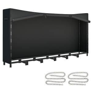Suport de Lemne din Metal cu Acoperire Impermeabilă Capacitate 0.8m³ 235x31x116