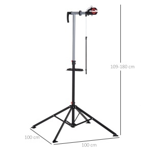 suport reparare bicicleta 75x75x100-160cm, negru - Img 3