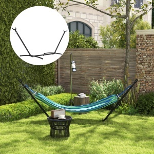 Suport Schelet pentru Hamac Reglabil Max. 150 Kg, Negru, 280x120x110cm - Img 7