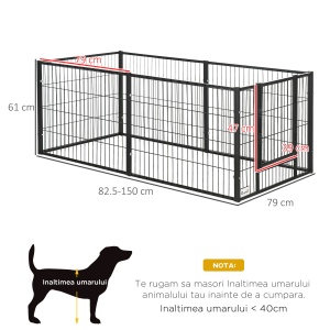 tarc Animale – 6 Panouri Reglabile pentru Joaca & Exercitii - Img 3