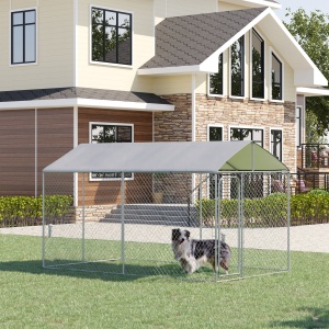 tarc Caini 400×230×232 cm – Metal Galvanizat cu Acoperis Oxford - Img 2