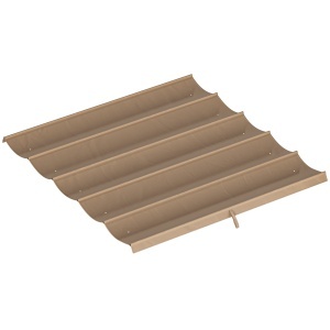 Tettuccio di Ricambio per Gazebo 3x3 m con 10 Fori di Drenaggio Grigio - Img 1
