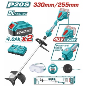 TOTAL - MOTOCOASA SI TRImmER 40V - LI-ION (INCLUDE 2 ACUMULATORI, 1 INCARCATOR)